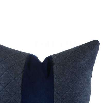 22 x 22 Inch Navy Blue Rugs Pillow Cover with High Quality Zipper