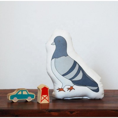 Pigeon Wholesale Oem Customized Screen Print White Soft Eco-friendly Stuffed Animal Toy